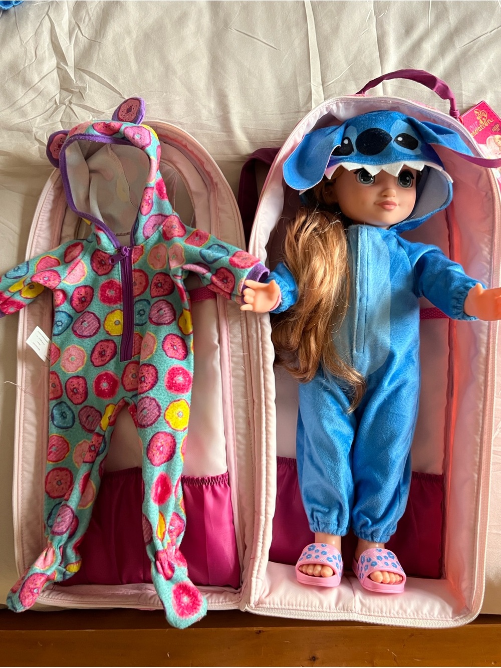 18” Doll Bundle Disney ILY  Stitch Doll, Carrier Outfit + Donut Print Onesie